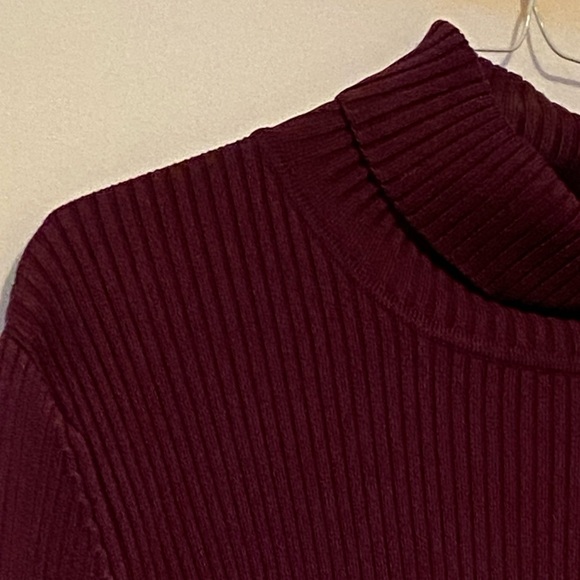 Chico’s Purple Ribbed Turtleneck Sweater Size 2 (L/12) - Picture 2 of 5